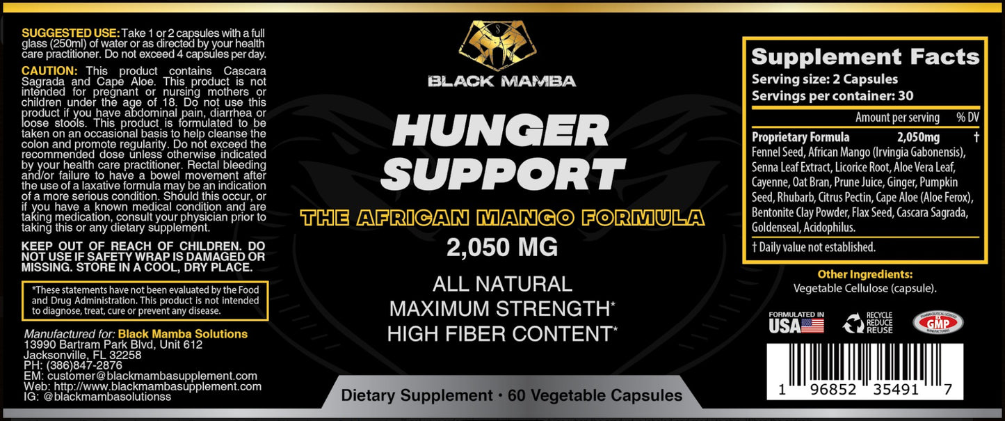 Hunger Support Appetite Suppressant